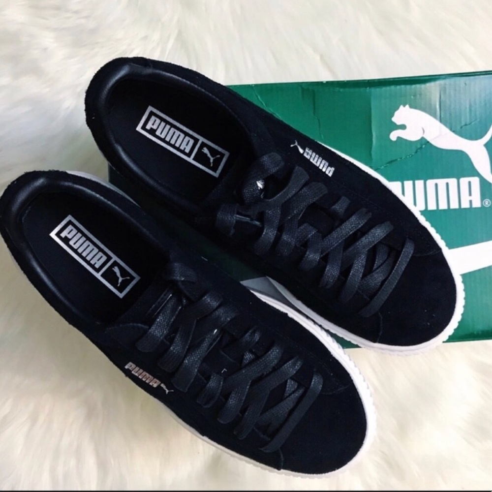 puma | black suede platform sneakers - Picture 5 of 8